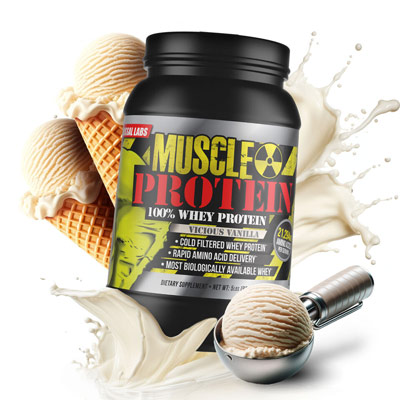 100% Whey Muscle Protein hương kem