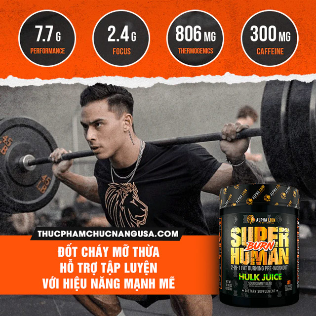 Công dụng của sản phẩm bột Superhuman Burn 2 trong 1