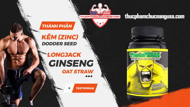 Viên uống tăng cơ Testofreak có chứa thành phần gì?
